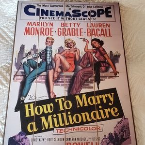 vintage Marylin Monroe Cinema plaque